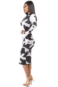 BODY CON MIDI DRESS