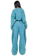 Load image into Gallery viewer, FAHION DENIM TWO PIECE PANT SET