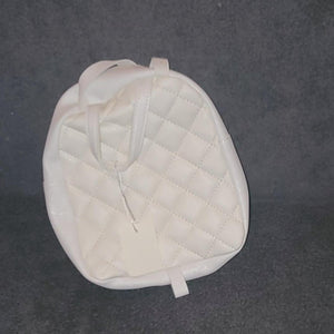 White Shoulder Backpack Purse